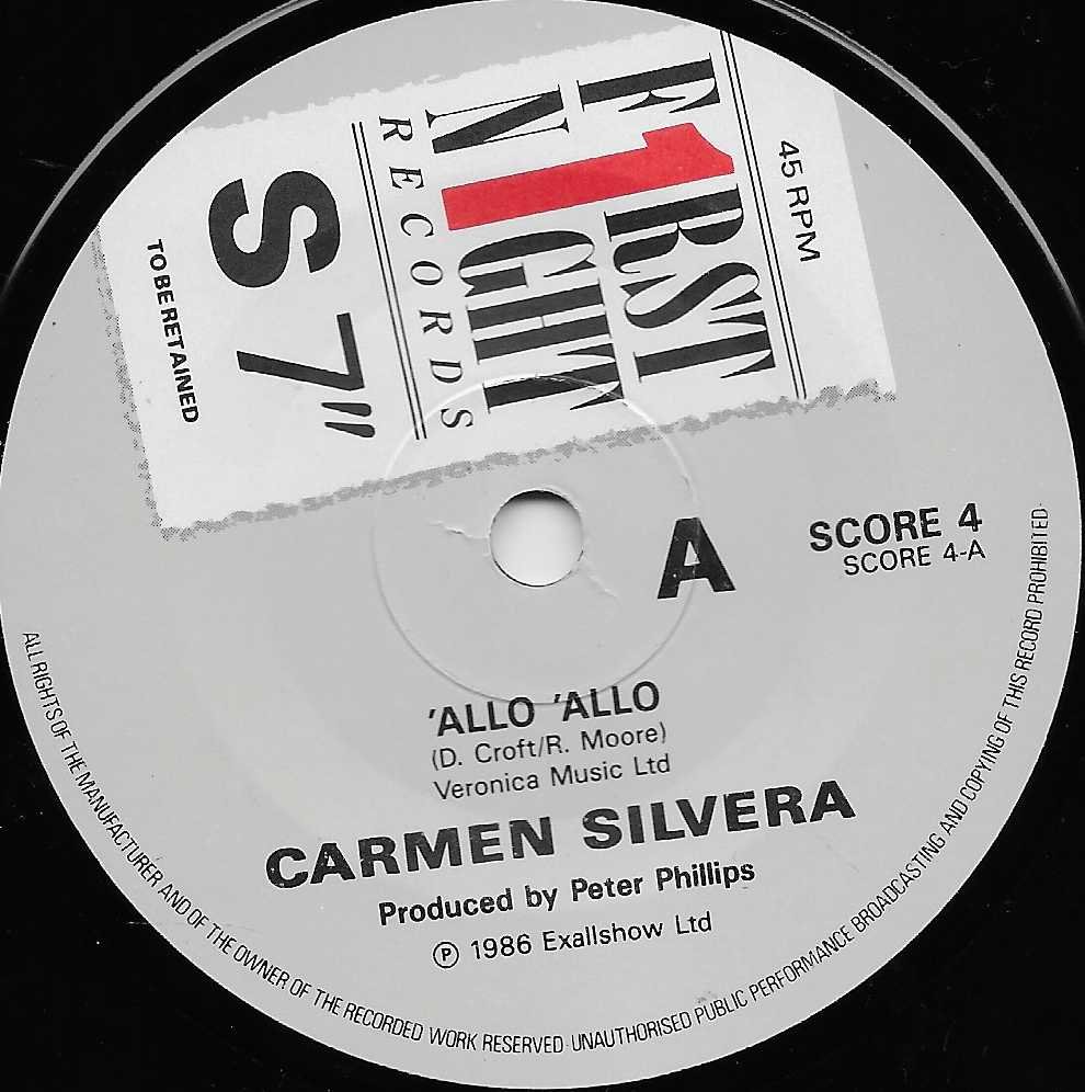 SCORE 4 'Allo 'Allo David Croft / R Moore / Carmen Silvera from the BBC records and Tapes library Label